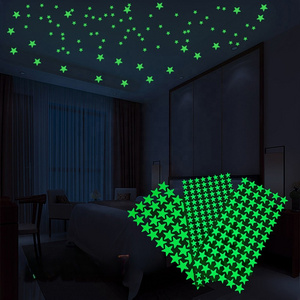 Night Glow Star Glow Wall Decal Living Room Bedroom Switch Decoration Children's Room DIY Creative Night Glow Sticker