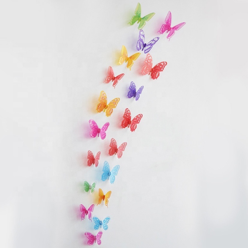 3D Butterfly Wall Decor Removable Butterfly Decorations for Girls Bedroom Butterflies Decals Birthday Party Decoration Kids Room