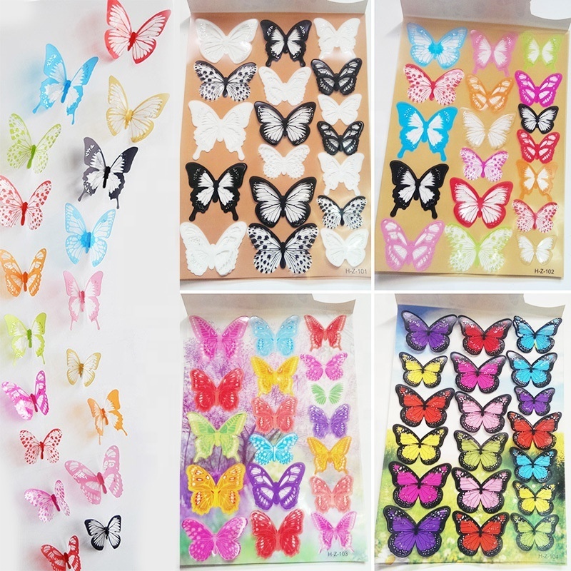 3D Butterfly Wall Decor Removable Butterfly Decorations for Girls Bedroom Butterflies Decals Birthday Party Decoration Kids Room