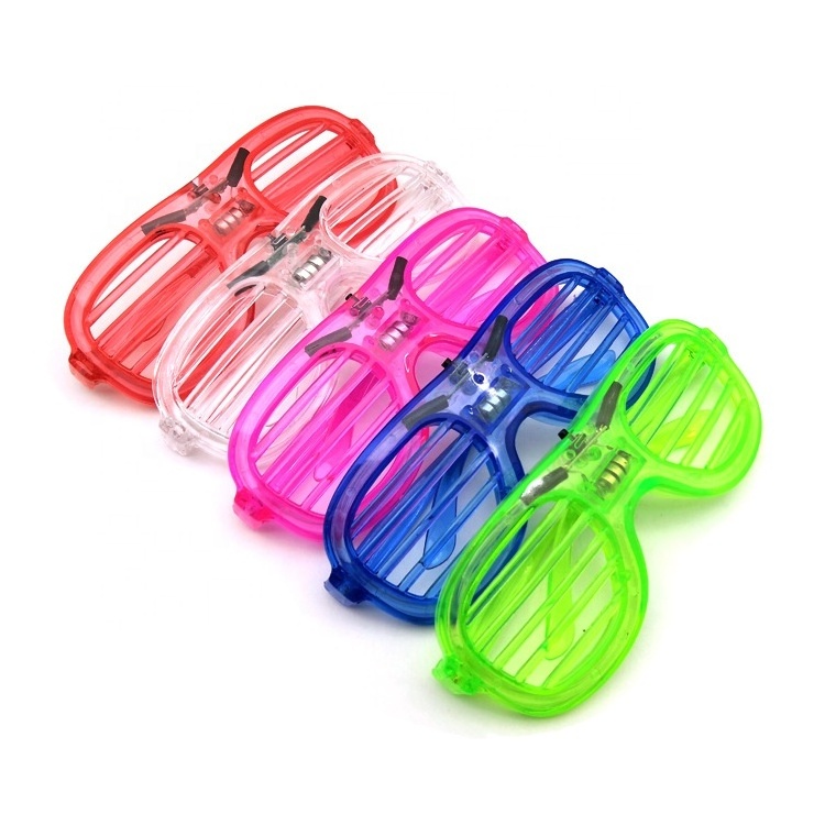 LED Glasses Glow in The Dark Party Supplies Rave Neon Shutter Shades Light Up Glasses Sunglasses Party Favors for Concerts