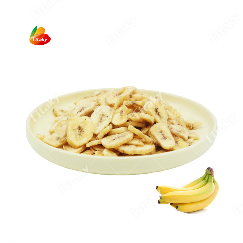 Natural Dried Banana Bulk Snack Vacuum Fried Banana Chips Crispy Snacks