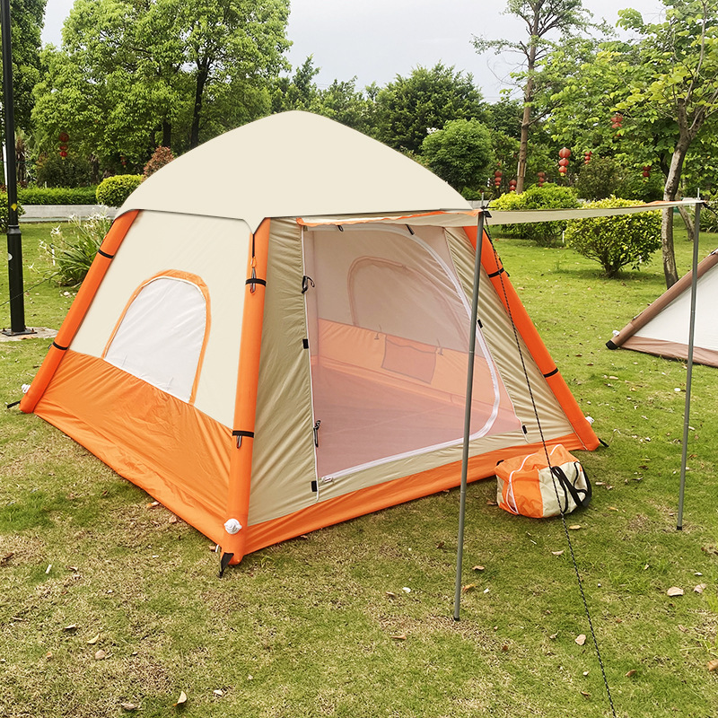 Inflatable tent camping gear quick opening outdoor camping tent for 3-5 person use