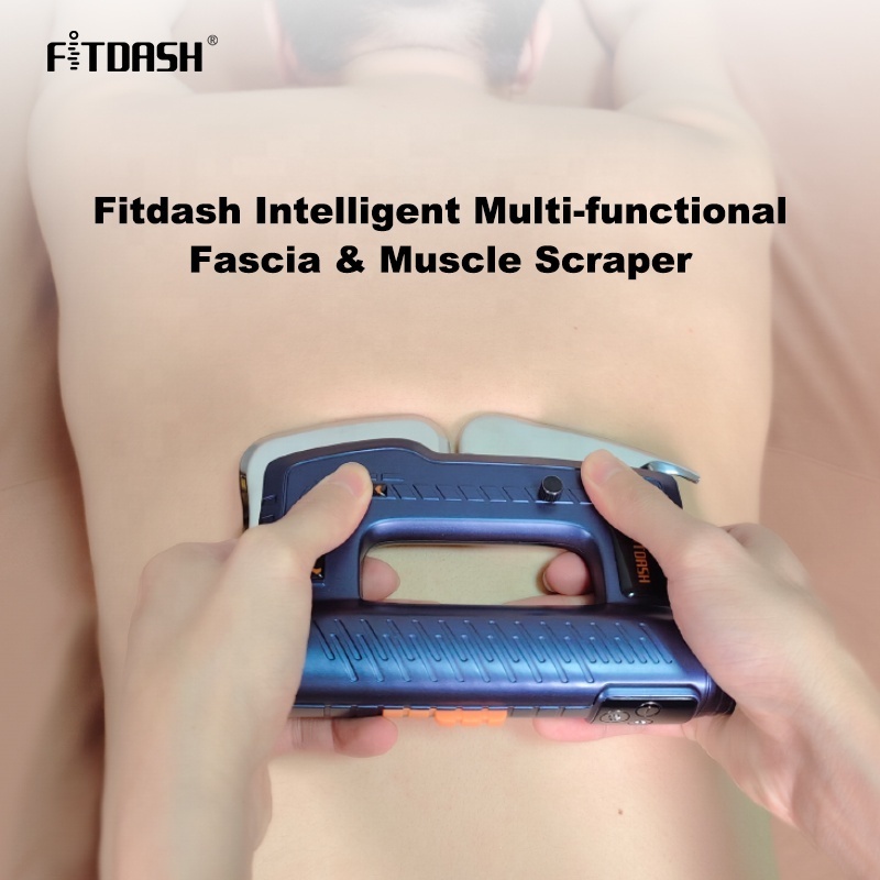 Fitdash EMS heated vibrating muscle scraper heated gua sha tool fascia knife dredge meridian exercise