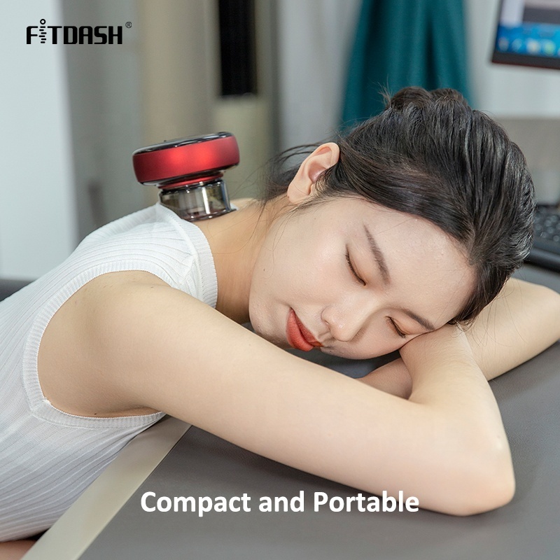 Fitdash professional chinese acupoint cupping smart dynamic cupping  gua sha vacuum suction cup