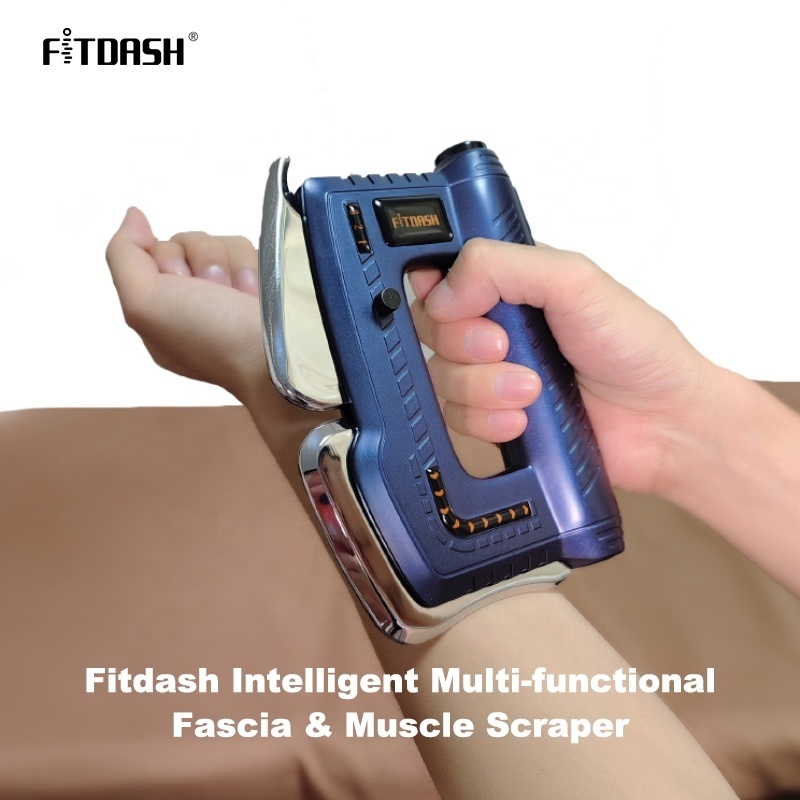 Fitdash EMS heated vibrating muscle scraper heated gua sha tool fascia knife dredge meridian exercise