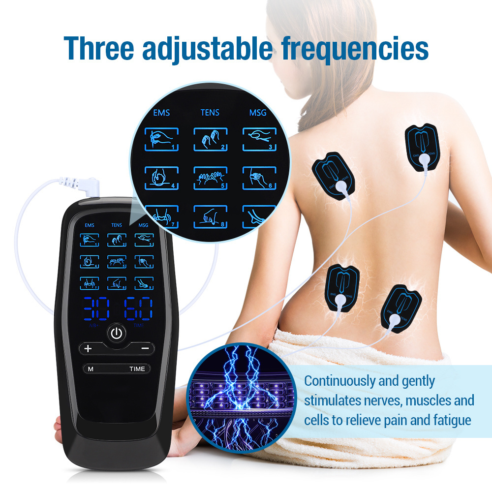 Wireless Pain Relief Therapy Electronic Pulse Body Massager EMS Machine Tens Unit Muscle Stimulator