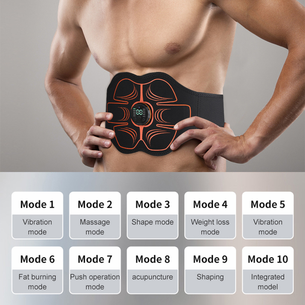 Fitness Training Weight Loss Body Slimming Waist Abdominal Massager EMS Electric Muscle Stimulation Belt For Men Women