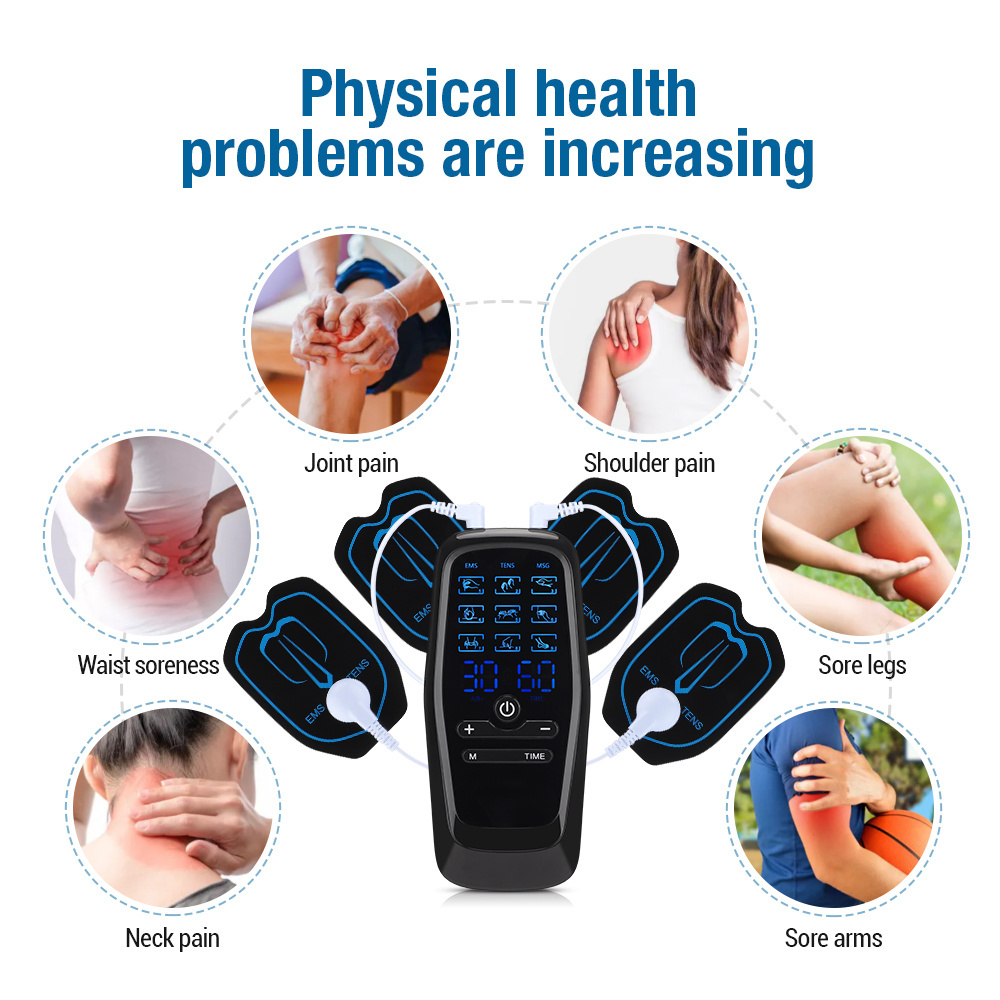 Wireless Pain Relief Therapy Electronic Pulse Body Massager EMS Machine Tens Unit Muscle Stimulator