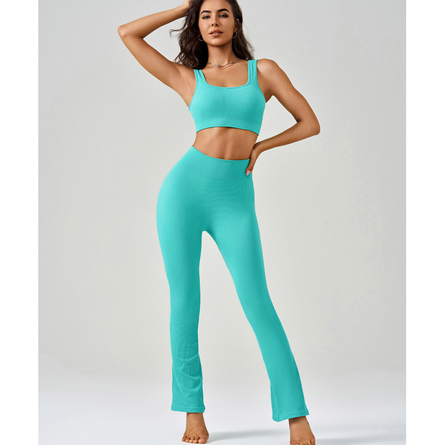 Wholesale Activewear Gym Fitness Set Custom Winter Athletic Sexy Active Wear Yoga Workout Sets For Women