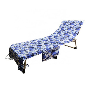 Beach Chair cover Pool Lounge Chaise Towel Sun  Lounge Cover with Pockets Pool Chair Towel for Outdoor beach towel