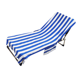 Microfiber Striped Quick Drying  Beach chair cover Swimming pool chair cover   outdoor chair cover