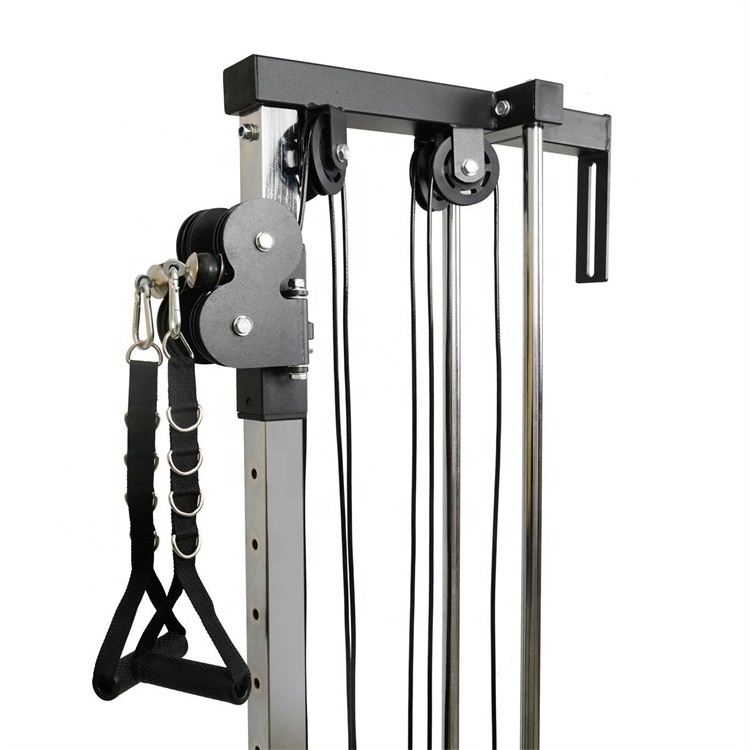 FitFirst Home Gym Wall Mount Cable Station with Adjustable Dual Pulley System