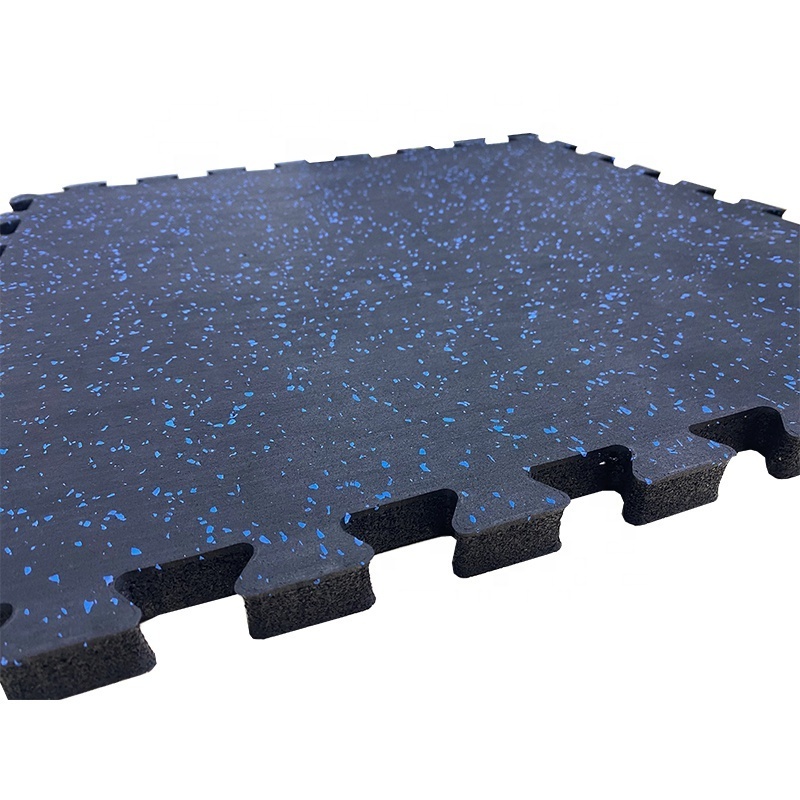 FitFirst Premium Saftey Interlocking EPDM Rubber Floor Tiles with Colored Flecks