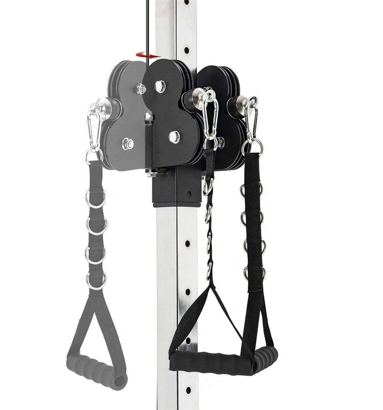 FitFirst Home Gym Wall Mount Cable Station with Adjustable Dual Pulley System