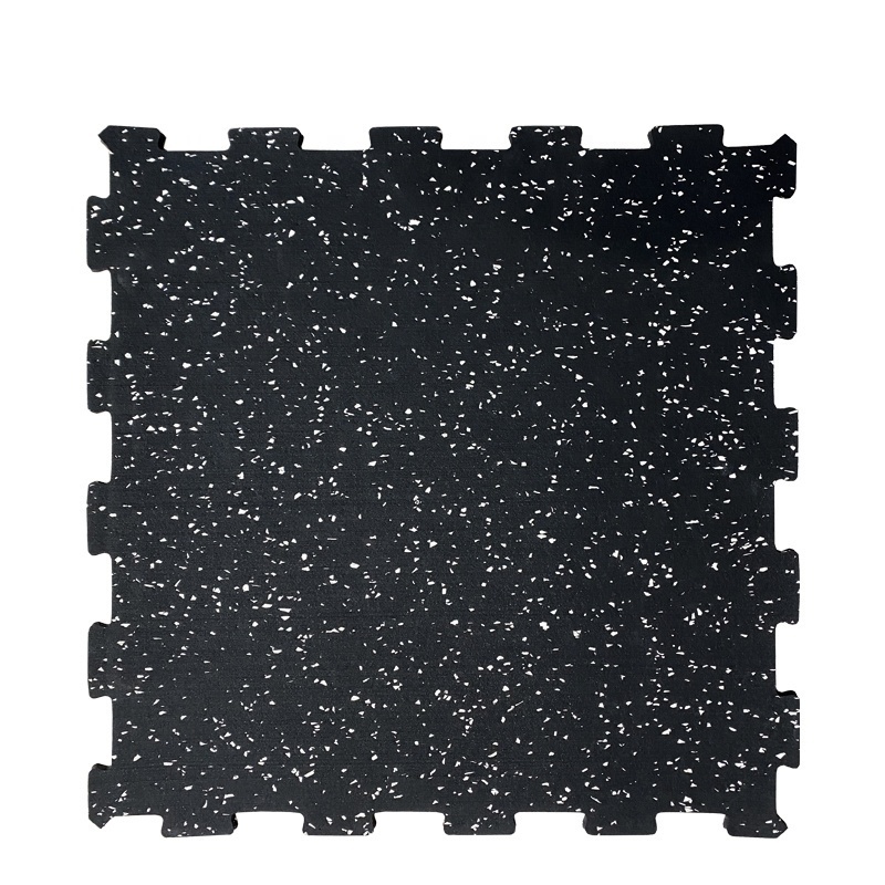 FitFirst Premium Saftey Interlocking EPDM Rubber Floor Tiles with Colored Flecks