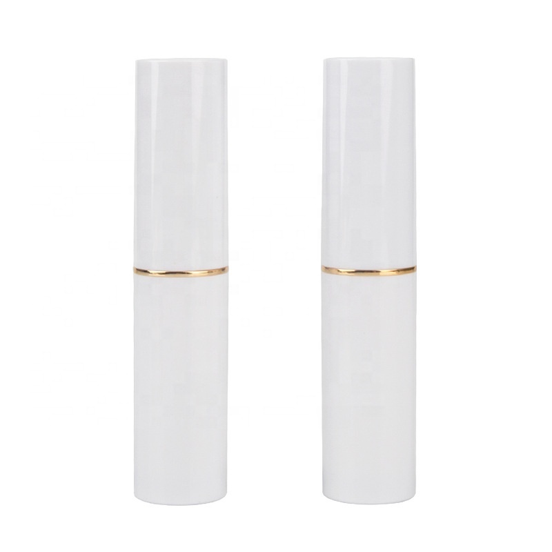 Mini 3.5g Cosmetic Container Refillable Chapstick Tube white Lipstick Tubes Printed Lip Balm Stick