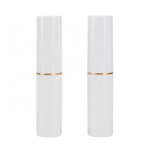 Mini 3.5g Cosmetic Container Refillable Chapstick Tube white Lipstick Tubes Printed Lip Balm Stick