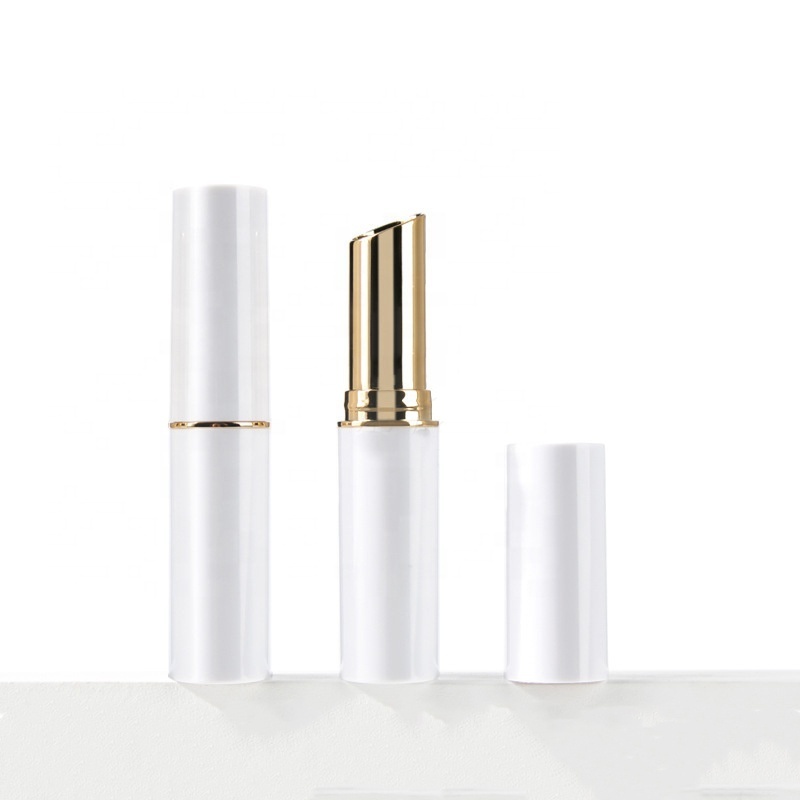 Mini 3.5g Cosmetic Container Refillable Chapstick Tube white Lipstick Tubes Printed Lip Balm Stick