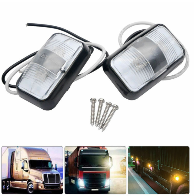 Car Trailer Truck Side Marker Indicator Light LED Vehicle Boat Side Strobe Emergency/Clearance/Marker Warning Flash Light