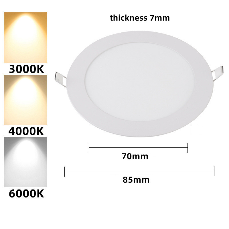 Super Slim LED Panel Light DC 12V Aluminum Downlights LED RV Boat Recessed Ceiling Light Caravan Interior Light