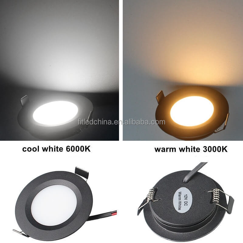 DC12V 24V 3W Black White Recessed Lift LED Downlight Led Elevator Lights Elevator Light