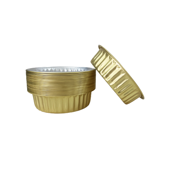 Disposable Golden Food Container Aluminum Foil with Lid for Restaurants and BBQ Tin Foil Trays