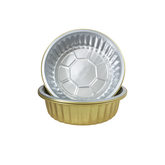 Disposable Golden Food Container Aluminum Foil with Lid for Restaurants and BBQ Tin Foil Trays