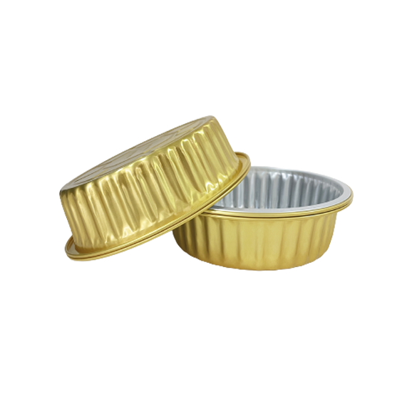 Disposable Golden Food Container Aluminum Foil with Lid for Restaurants and BBQ Tin Foil Trays