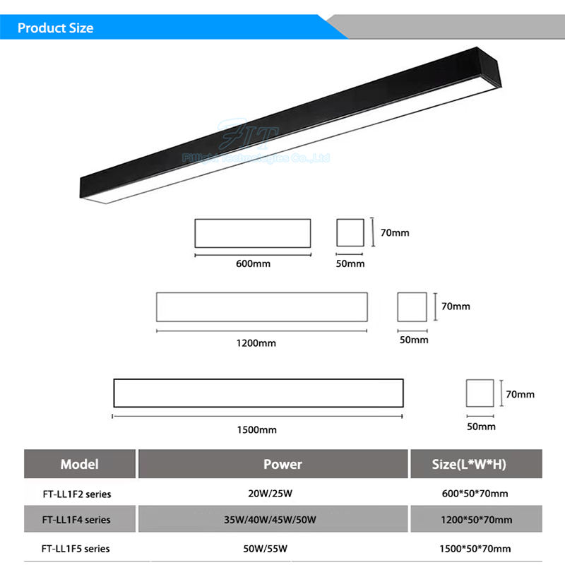 China Wholesale Seamless Stitching Linear Pendant Light 55w Led Linear Light