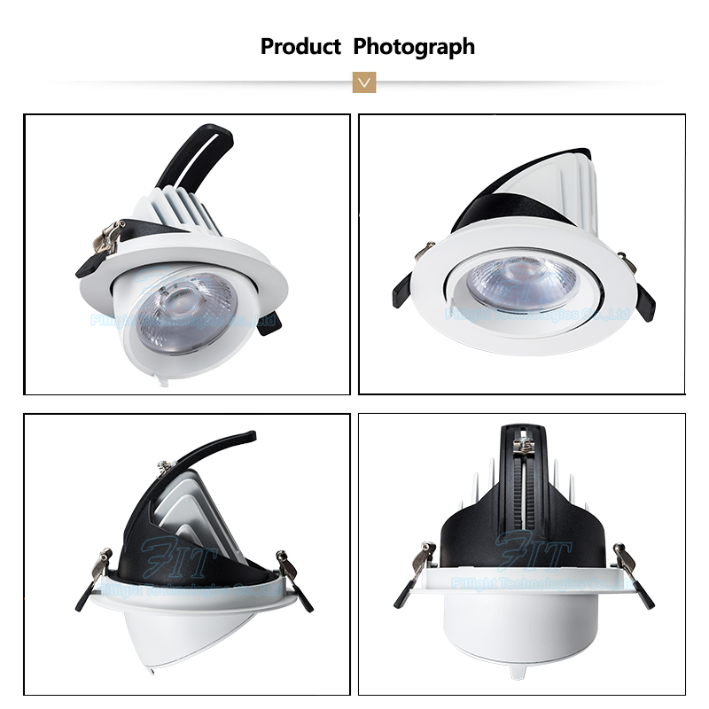 Gimbal Lighting 50w Recessed Led Gimbal Downlight For Indoor