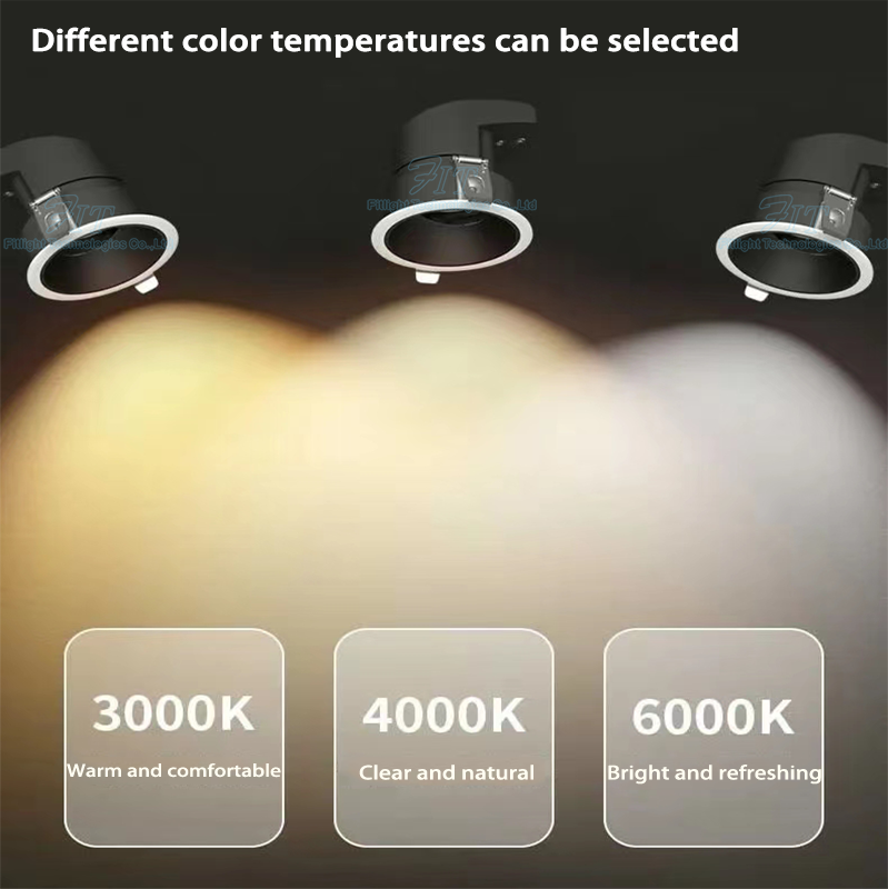 Small Down Lamp Focus Spot Light Die Casting Aluminum Anti Glare Ceiling Project Hotel 15W Led Downlight