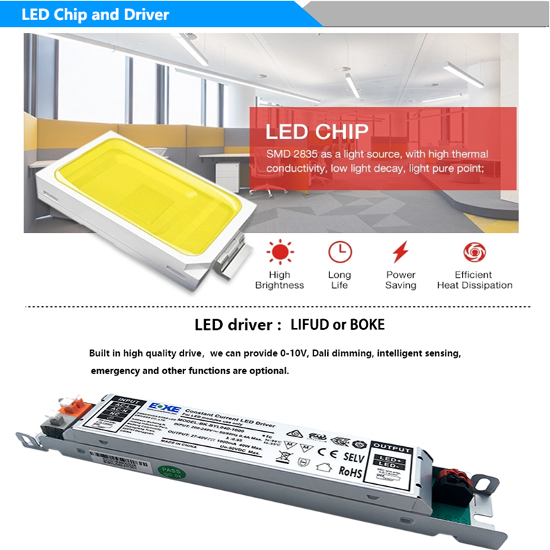 Surface Mounted Aluminum Housing Linear Lighting Fixture 4ft 1200mm Led Linear Lamps