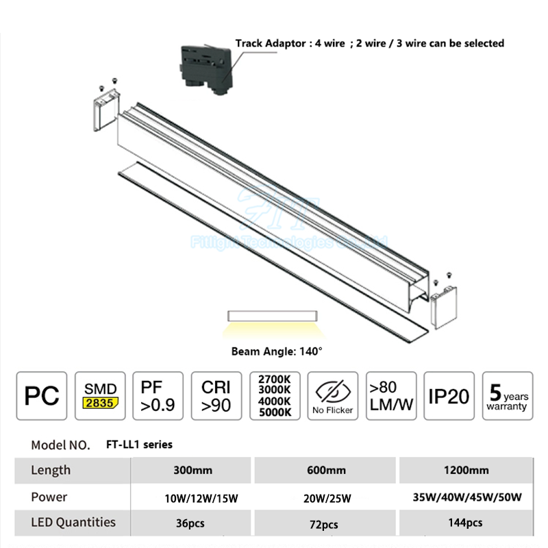 Ultra Thin Aluminum Rail Lights Track High Quality 10W Linear Spot Adjustable Lighting Led Track Light