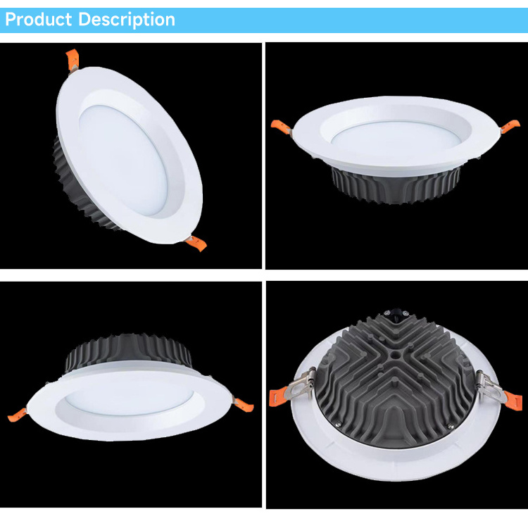 High Quality Led Downlighte High Brightness Recessed Downlight E27 Slim Downlight Metal Housing 35w Led Adjustable Lighting