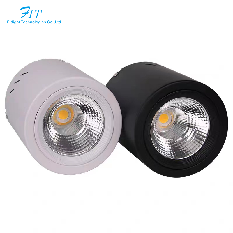 10W 12W 15W 20W 30W 40W  Anti Glare Round Ceiling Surface Mounted Cylinder LED downlight COB Spot Lights