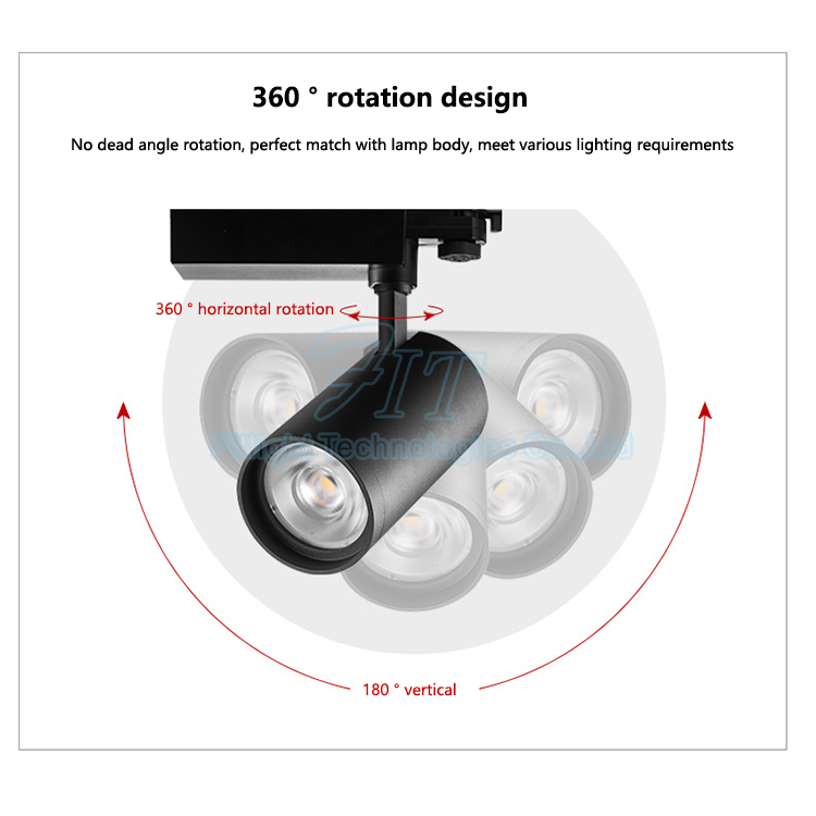 Led Track Light Accessories Modern  Ceiling Lamp 360 Degree Adjustable Led Track Light