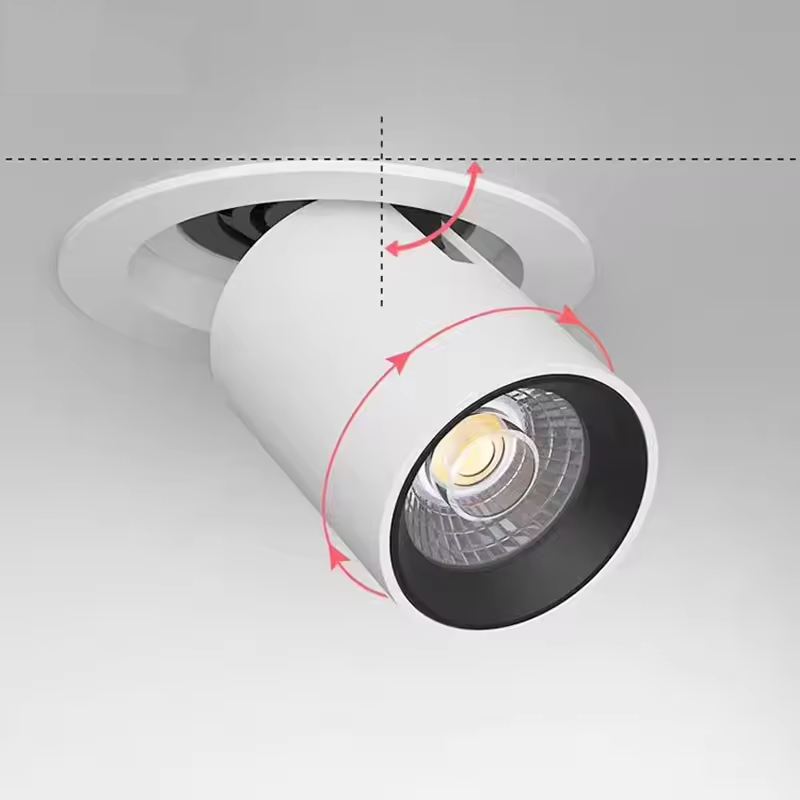 Recessed Dimmable Die-Cast Aluminum Anti-Glare Spotlight 10w 15w 25w 35w Hotel Wall Washer Led Adjustable Cob Spot Light