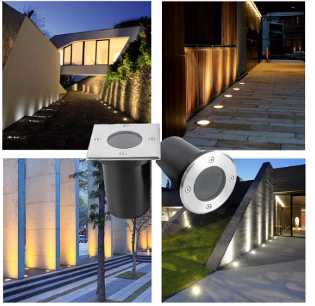 LED In-ground Light Buried Light GU10 MR16 Waterproof Outdoor Recessed Spot Ground  Underground Floor Lamp