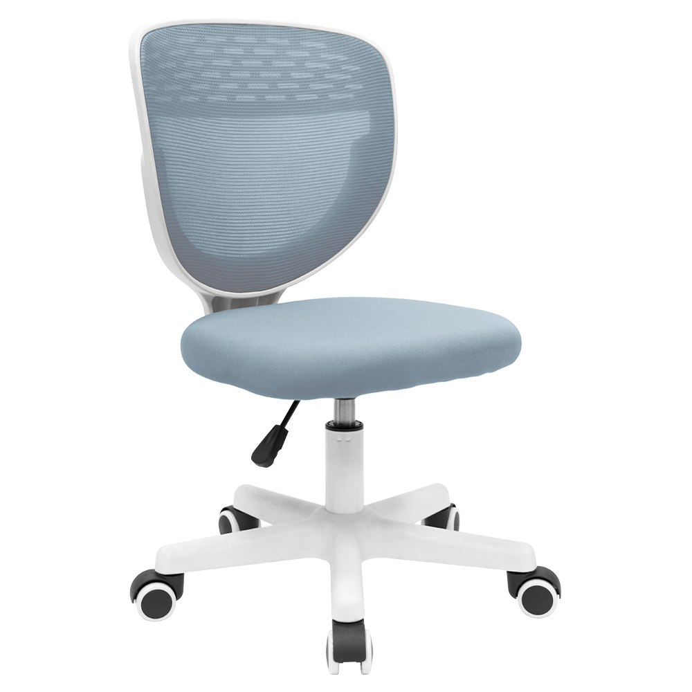 Modern Style Armless Mesh Task Chair with Wheels Cute Kids Desk Chair Home Bedroom School Swivel Rolling Computer Chair Office