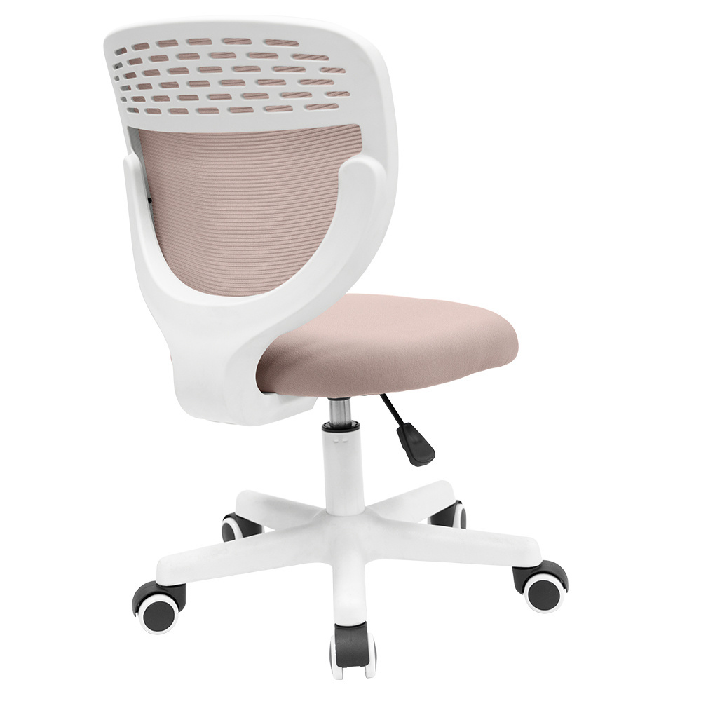 Modern Style Armless Mesh Task Chair with Wheels Cute Kids Desk Chair Home Bedroom School Swivel Rolling Computer Chair Office