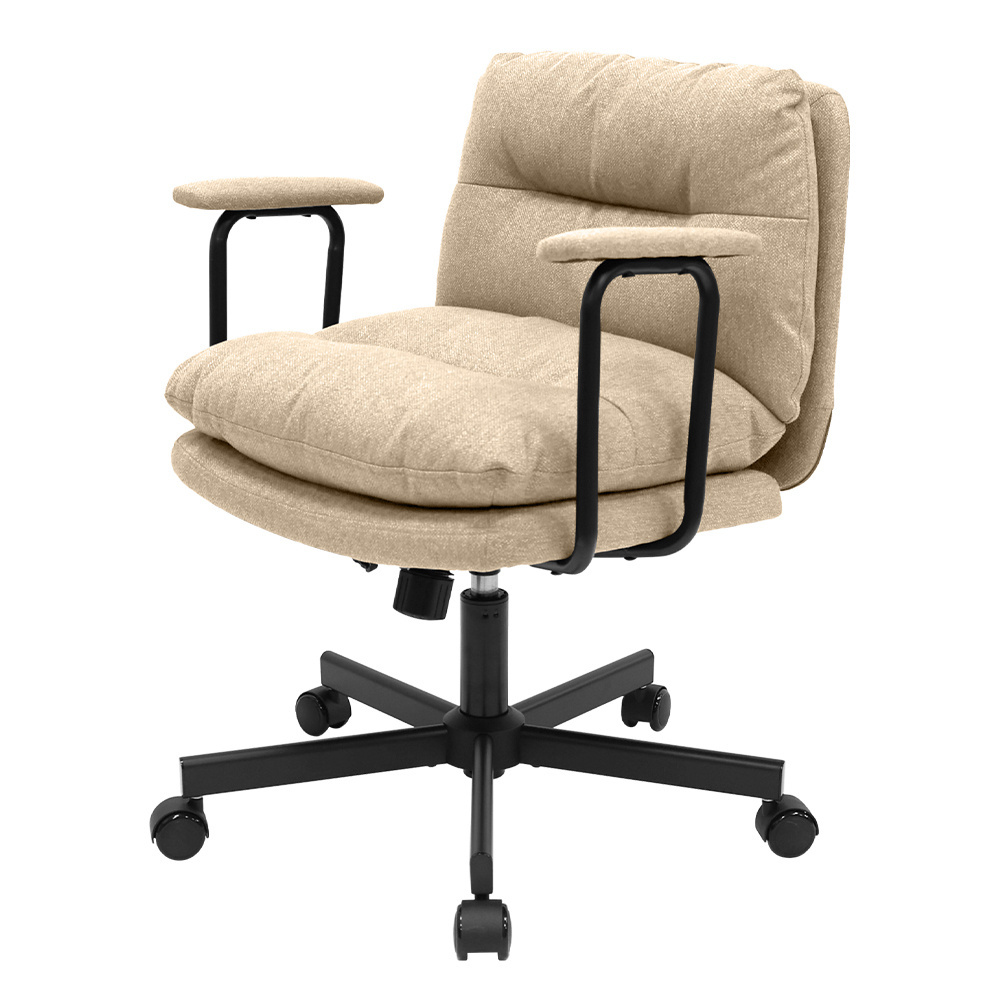 Modern Design Comfortable Adjustable Swivel Office Desk Task Chair Wheels for Home/Office Make-Up Small Space Bedroom Use