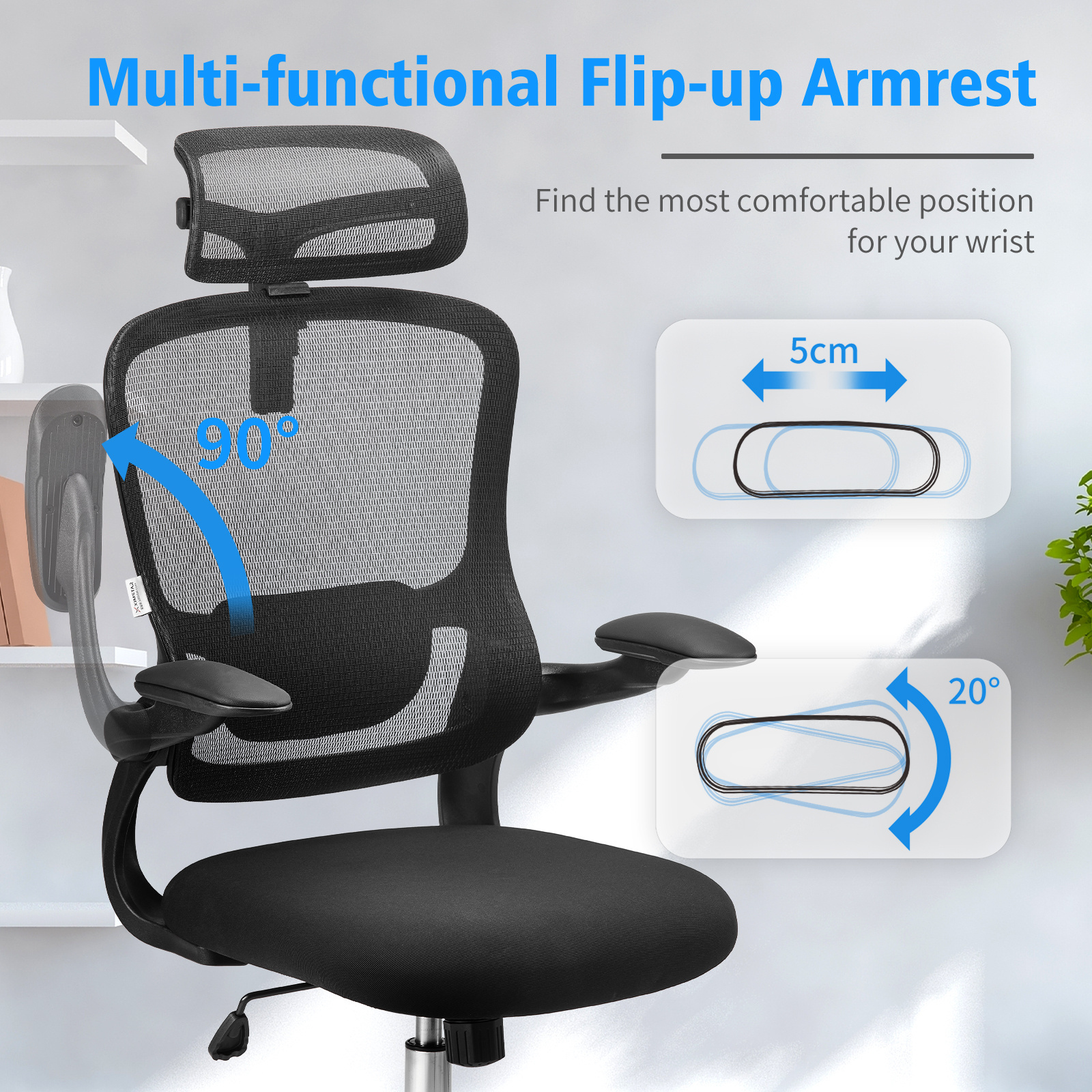 Factory Direct Sales North America Popular Portable Office Lift Chair Ergonomic with Adjustable Backrest Metal Mesh Material