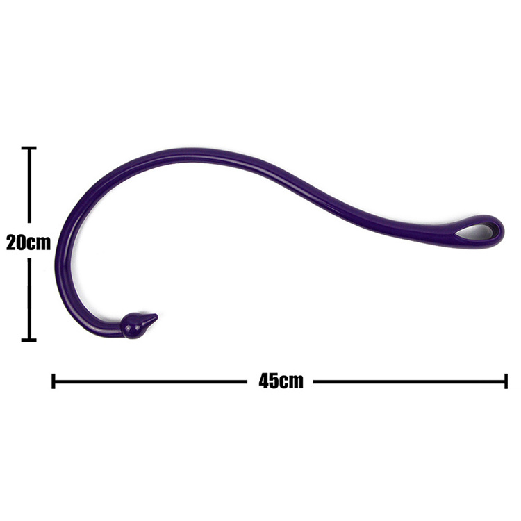 Purple Long Handle Plastic Back Massage Hook Neck Hook Massager