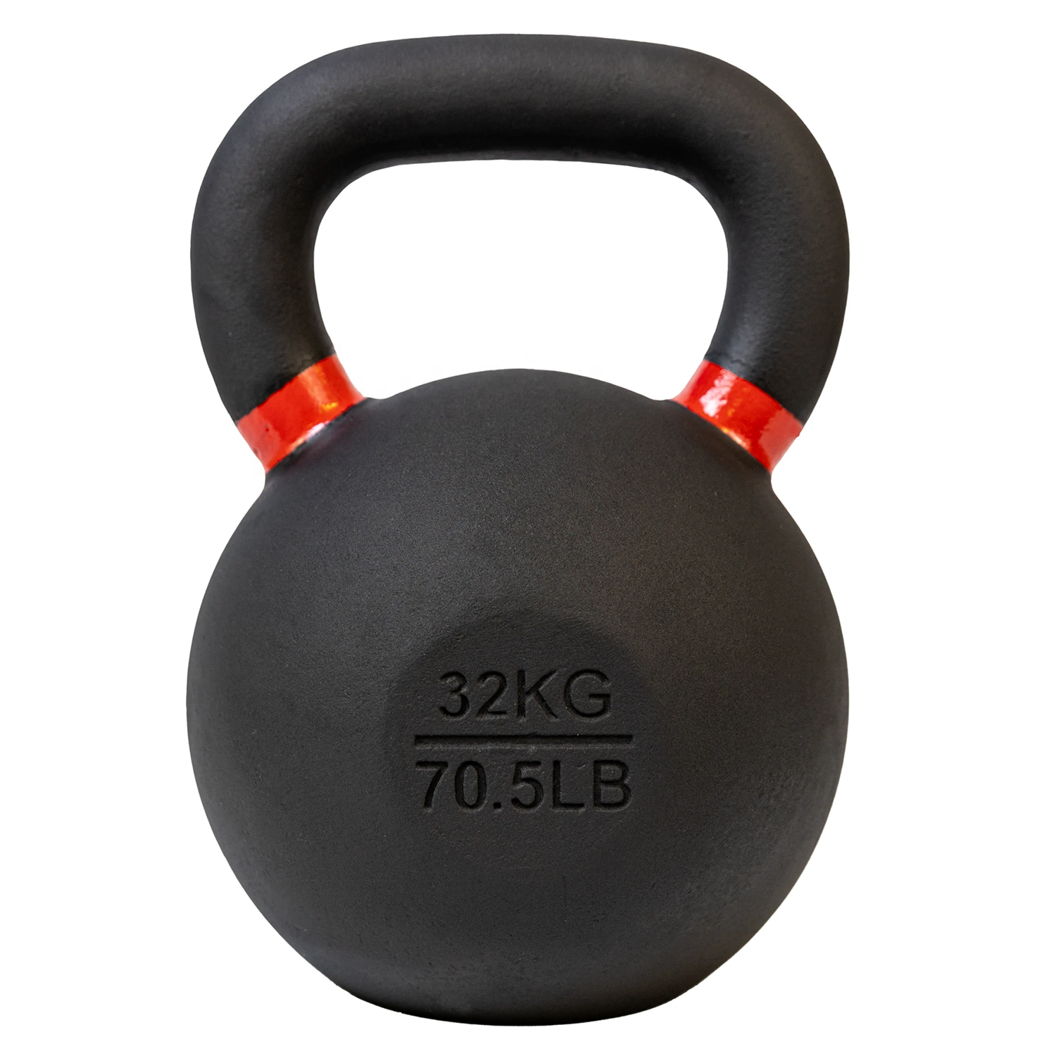 Wholesale Fitness 16 20 24 kg Ergonomic Grip Custom Logo Single Black Color Powder Coated Cast Iron Kettlebell