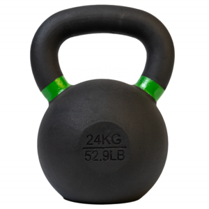 Wholesale Fitness 16 20 24 kg Ergonomic Grip Custom Logo Single Black Color Powder Coated Cast Iron Kettlebell