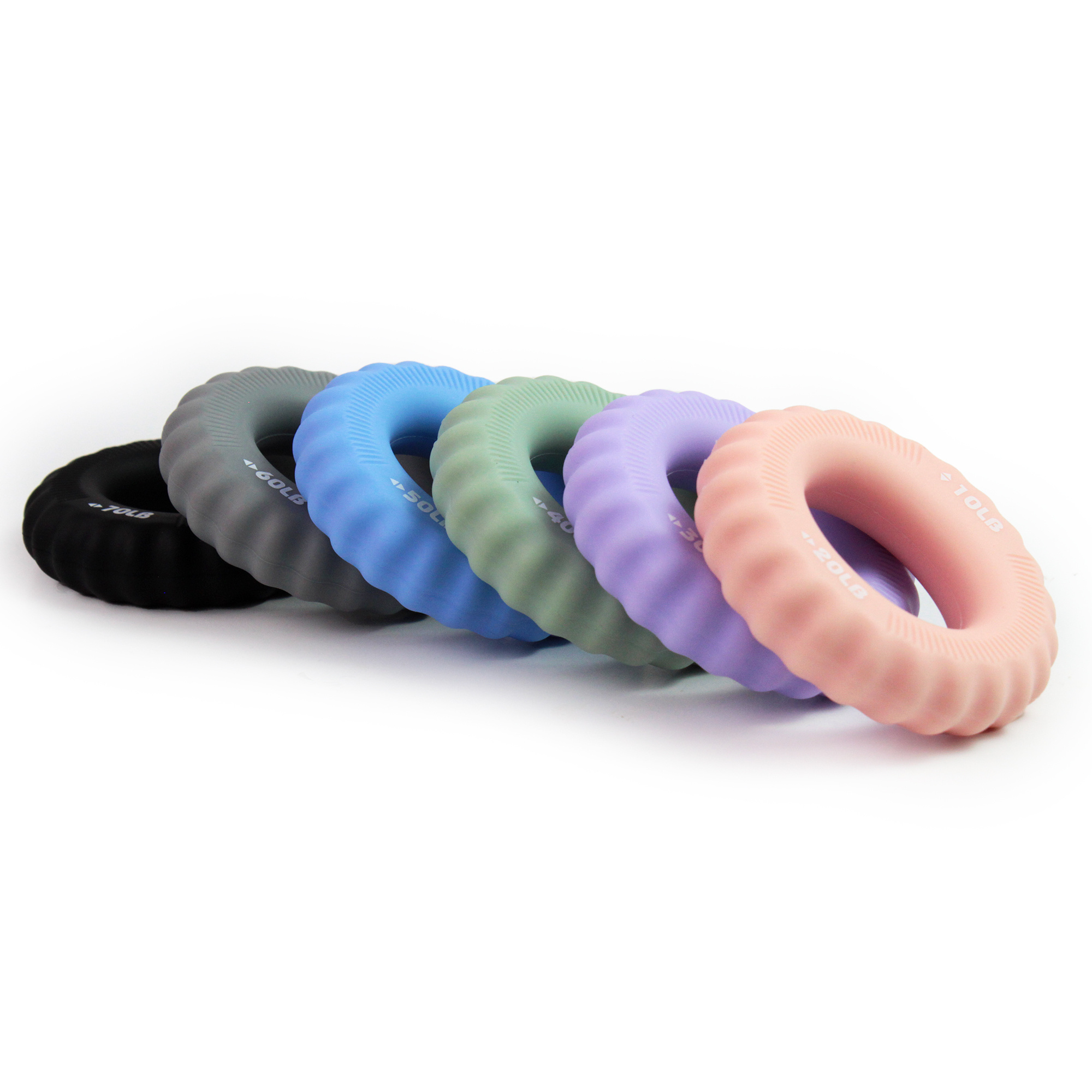 Male Female Outdoor Indoor Exercise Training Strength Trainer Muscle Wrist Finger multicolor Silicone Hand Grip Rings