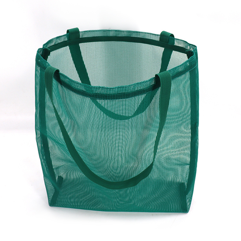 wholesale Ultralight Large small Personalized Beach Mesh Tote Bag Clear Beach Summer shopping Custom Tote Bag