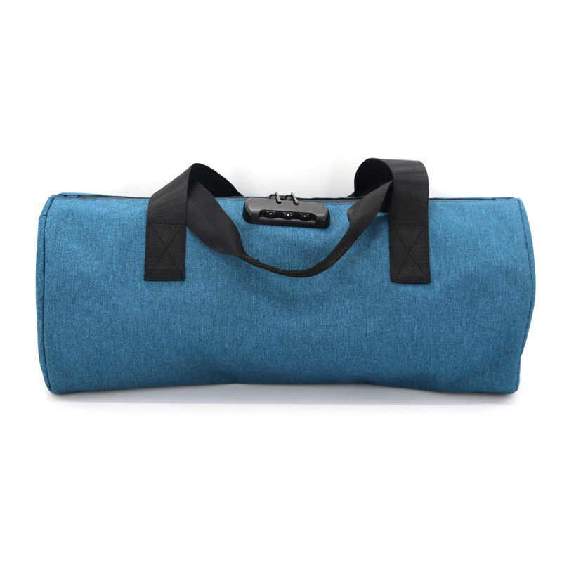 High quality travel smellproof carry bag with lock large padding carbon lined smell proof duffle bag