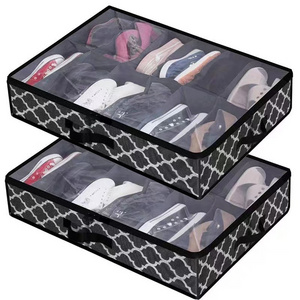 Non-woven fabric Large Capacity Foldable Clothes Storage Bag Organizer with Reinforced Handle  under bed shoe storage organizer