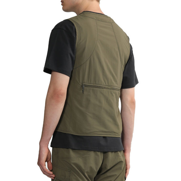 Wholesale streetwear lightweight mesh utility vest fashion work vest multi pocket cargo vest